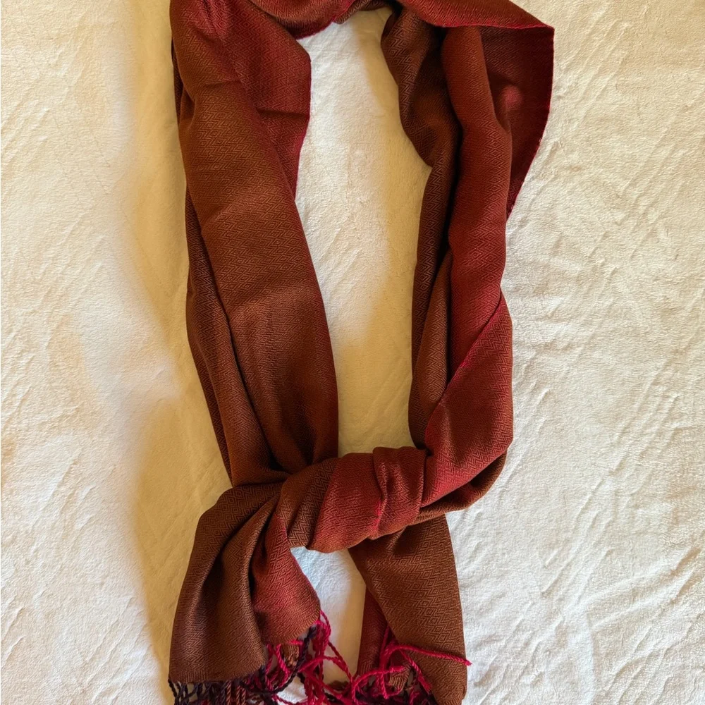 Thai Red and Brown Scarf